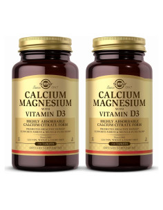 Suplemento de Calcio Magnesio con Vitamina D3 Solgar 150 Tabletas