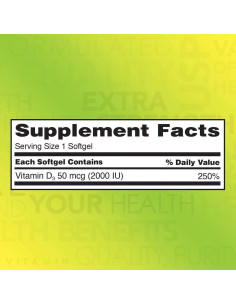 Vitamina D3 50 mcg Kirkland Signature 600 Gelatinas Blandas 2