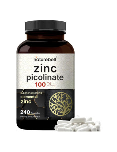 NatureBell Zinc Picolinato 100mg - 240 Cápsulas Suplemento