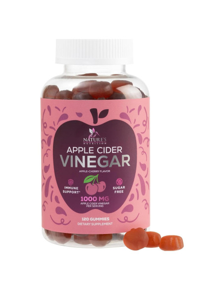 Gomitas de Vinagre de Manzana Veganas 1000mg - 120 Unidades