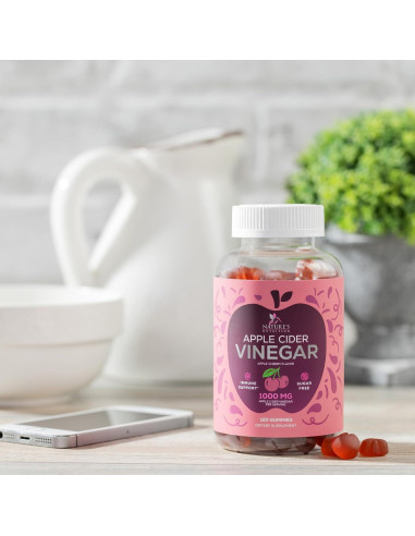 Gomitas de Vinagre de Manzana Veganas 1000mg - 120 Unidades