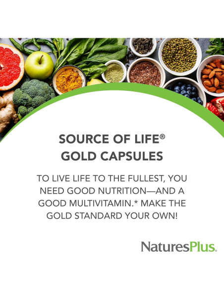 Multivitamínico Natures Plus Fuente de Vida Oro 90 Cápsulas