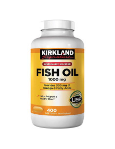Kirkland Signature Aceite de Pescado 1000 mg 400 Gelatinas
