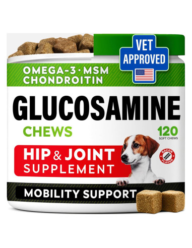 Galletas de Glucosamina para Perros STRELLALAB 120 Ct - Sabor Tocino