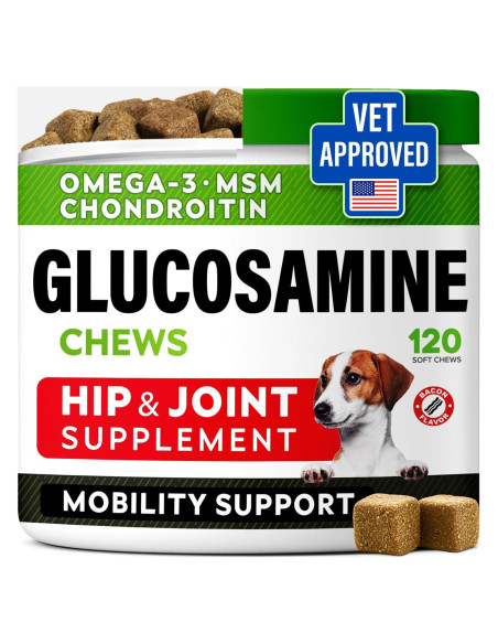 Galletas de Glucosamina para Perros STRELLALAB 120 Ct - Sabor Tocino