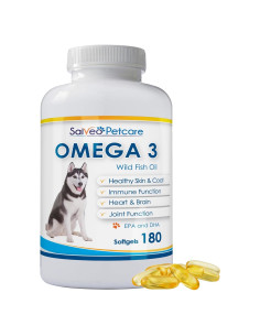 Aceite de Pescado Omega 3 Salveo Petcare 180 Cápsulas para Perros