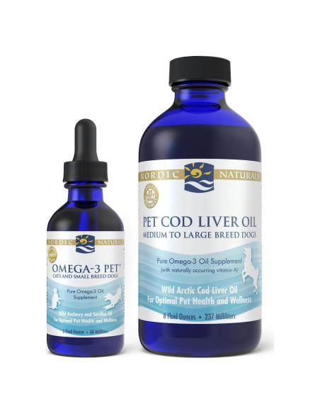Omega-3 para Mascotas Nordic Naturals 60 ml + 240 ml Aceite de Bacalao