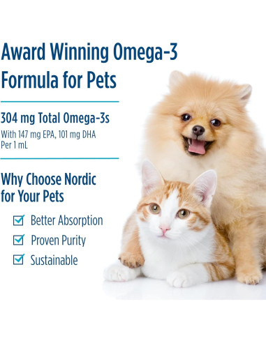 Omega-3 para Mascotas Nordic Naturals 60 ml + 240 ml Aceite de Bacalao
