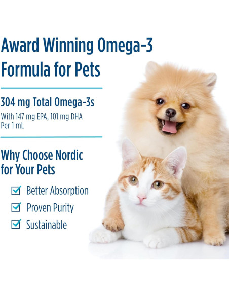 Omega-3 para Mascotas Nordic Naturals 60 ml + 240 ml Aceite de Bacalao