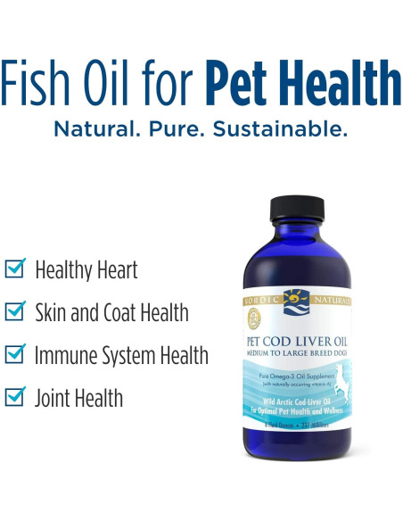 Omega-3 para Mascotas Nordic Naturals 60 ml + 240 ml Aceite de Bacalao