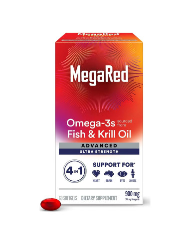 Suplemento Omega-3 MegaRed Avanzado 900mg 60 geles blandos