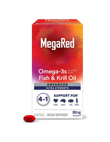 Suplemento Omega-3 MegaRed Avanzado 900mg 60 geles blandos