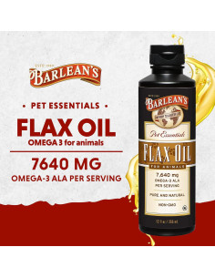 Aceite de Semilla de Lino Barlean para Mascotas 355 ml Omega 3 2