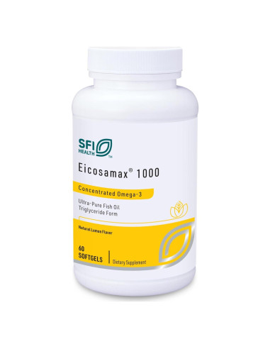 Klaire Labs Eicosamax 1000 TG Aceite de Pescado Omega-3 60 Gelatinas