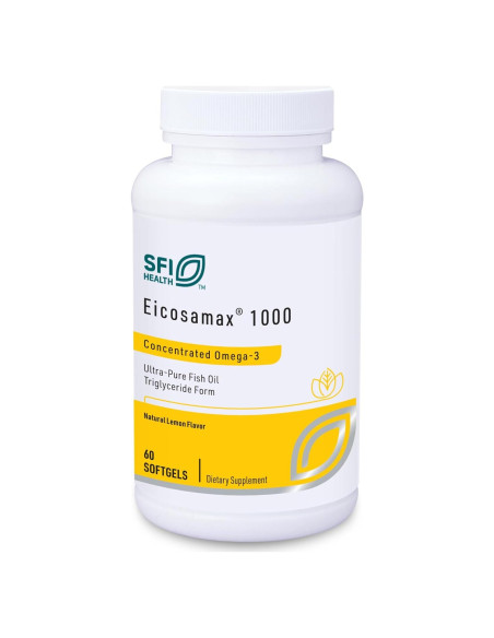 Klaire Labs Eicosamax 1000 TG Aceite de Pescado Omega-3 60 Gelatinas