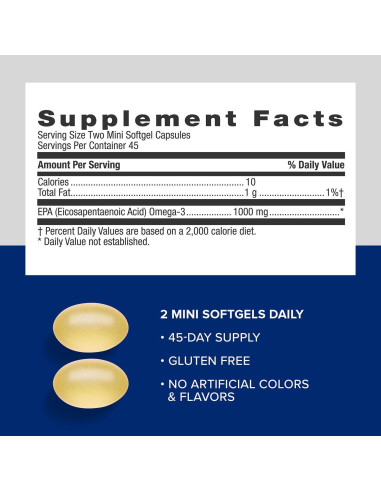 GNC Aceite de Pescado Triple Fuerza EPA 1000 Mini 1000mg