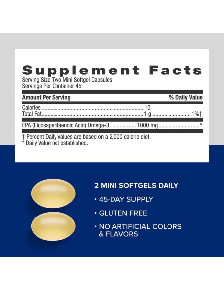 GNC Aceite de Pescado Triple Fuerza EPA 1000 Mini 1000mg