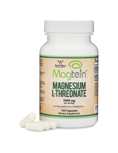 Treonato de Magnesio L Magtein 2000 mg 120 Cápsulas - Suplemento Cognitivo