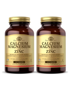 Suplemento Solgar Calcio Magnesio Zinc - 200 Tabletas Veganas