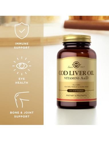 Aceite de Hígado de Bacalao Solgar - 200 Cápsulas Blandas