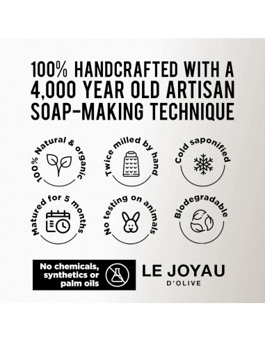 Jabón Artesanal Flor de Naranjo Le Joyau d'Olive 340g
