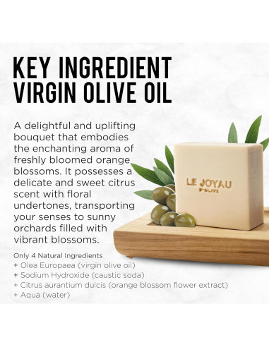 Jabón Artesanal Flor de Naranjo Le Joyau d'Olive 340g