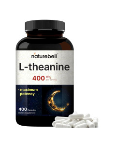 Suplemento L-Teanina NatureBell 400mg 400 Cápsulas Relajación