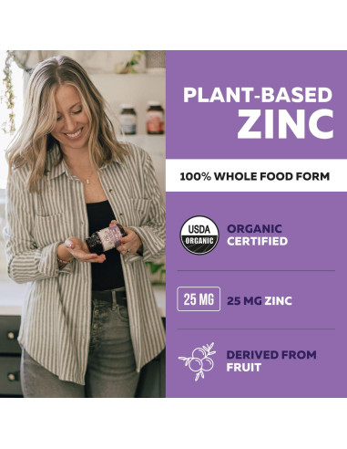 Suplemento de Zinc Orgánico Triquetra Health 25 mg - 60 Porciones