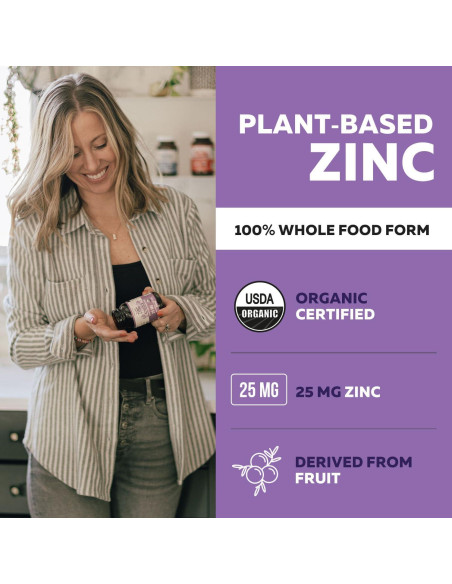 Suplemento de Zinc Orgánico Triquetra Health 25 mg - 60 Porciones