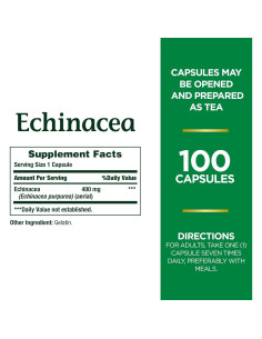 Echinacea Nature's Bounty 400mg 100 Cápsulas Suplemento Inmunológico 2
