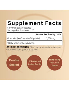 NatureBell Quercetina 1000mg 240 Cápsulas Suplemento Inmunológico 2