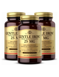 Suplemento de Hierro Suave Solgar 25 mg - 180 Cápsulas Vegetales