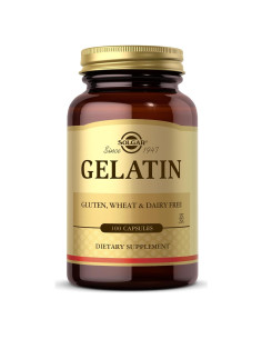 Suplemento de Gelatina Solgar - 100 Cápsulas - Sin Gluten