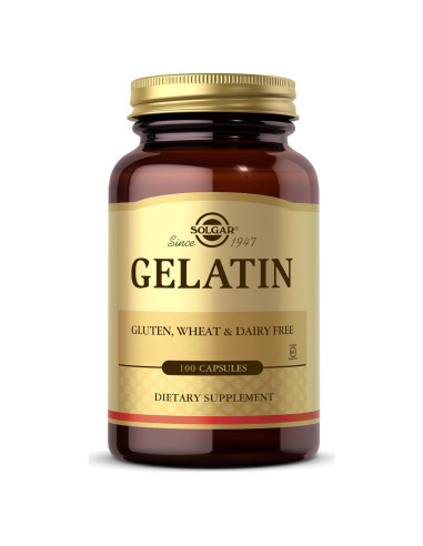 Suplemento de Gelatina Solgar - 100 Cápsulas - Sin Gluten