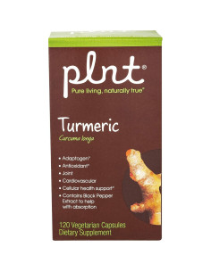 Cápsulas de Cúrcuma Natural plnt - 120 Unidades, Antioxidante 2