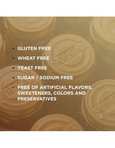 Suplemento de Gelatina Solgar - 100 Cápsulas - Sin Gluten