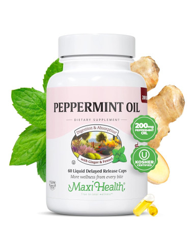 Cápsulas de Aceite de Menta Maxi Health 60 Unidades - Digestivo