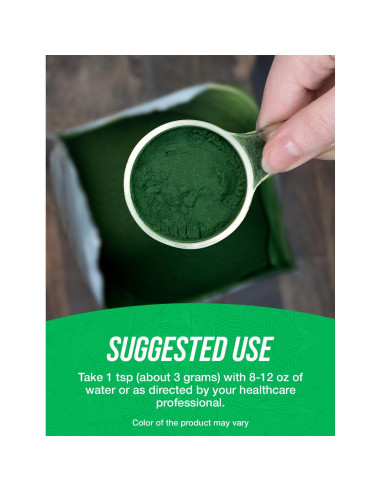 Polvo de Espirulina Orgánica BulkSupplements 500g - Superalimento Vegano