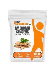 Extracto de Ginseng Americano en Polvo BulkSupplements 1kg