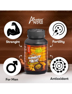 Cápsulas de Raíz de Maca Negra y Huanarpo Macho 1500mg - Amazon Andes 2