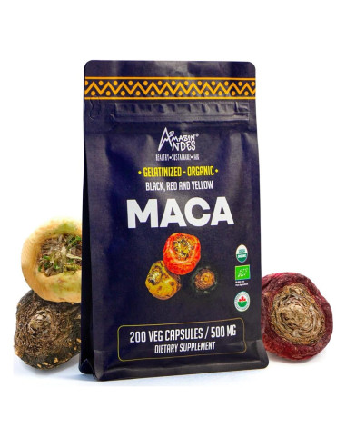 Cápsulas de Maca Premium Amazon Andes 3000mg - Energía y Rendimiento
