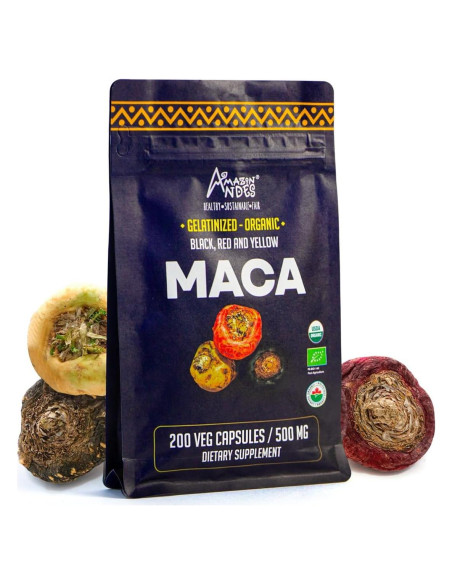 Cápsulas de Maca Premium Amazon Andes 3000mg - Energía y Rendimiento