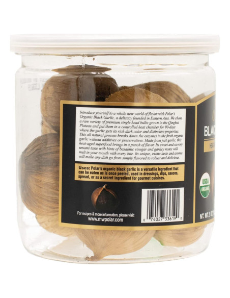 Ajo Negro Orgánico MW Polar 142 g - Snack Saludable Natural