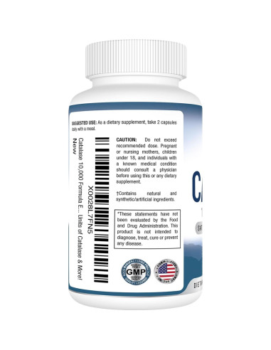 Suplemento de Catalasa Best Earth Naturals 10,000 - 60 Cápsulas