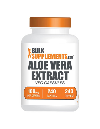 Cápsulas de Aloe Vera BulkSupplements.com - 240 Veganas 1 Porción
