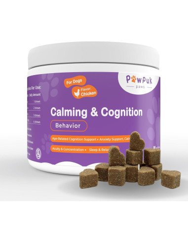 Suplemento Calmante para Perros PawPuk - Melatonina y Ginkgo