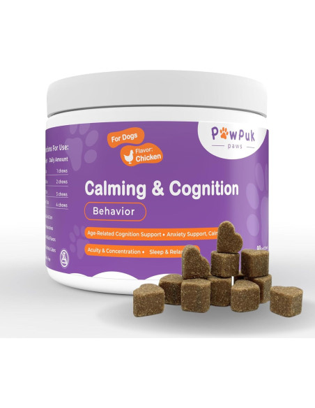 Suplemento Calmante para Perros PawPuk - Melatonina y Ginkgo