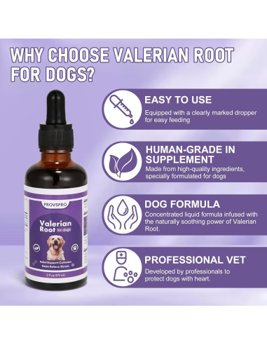 Gotas de Raíz de Valeriana PROVSPRO para Perros 59 ml