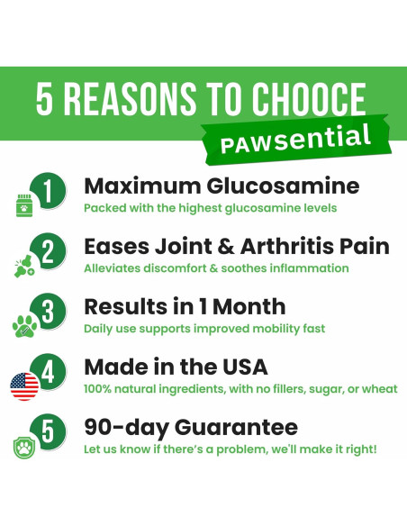 Golosinas para Perros Pawsential - Glucosamina y Omega 120Ct