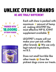 Suplemento para Perros LEGITPET Caderas y Articulaciones 120g 2